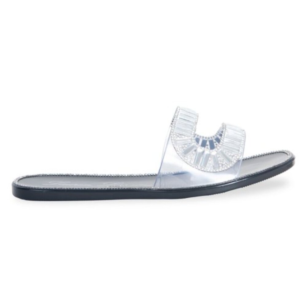 Jane Embellished Flat Jelly Sandals